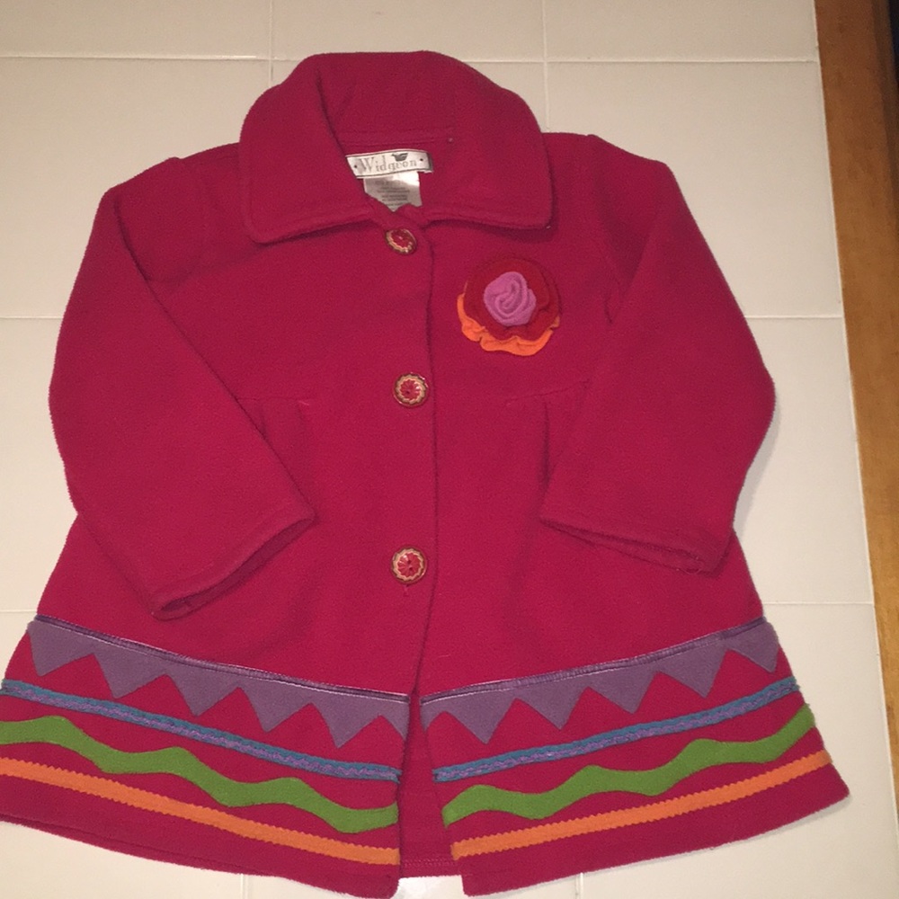 Widgeon Fleece Girls Jacket - Hot Pink and cozy!